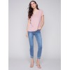 V-Neck Linen T-Shirt - Dusty Rose V-Neck Linen T-Shirt - Dusty Rose