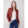 Vintage Faux Leather Perfecto Jacket - Cinnamon Vintage Faux Leather Perfecto Jacket - Cinnamon