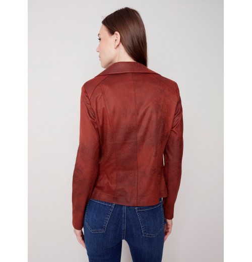 Vintage Faux Leather Perfecto Jacket - Cinnamon Vintage Faux Leather Perfecto Jacket - Cinnamon