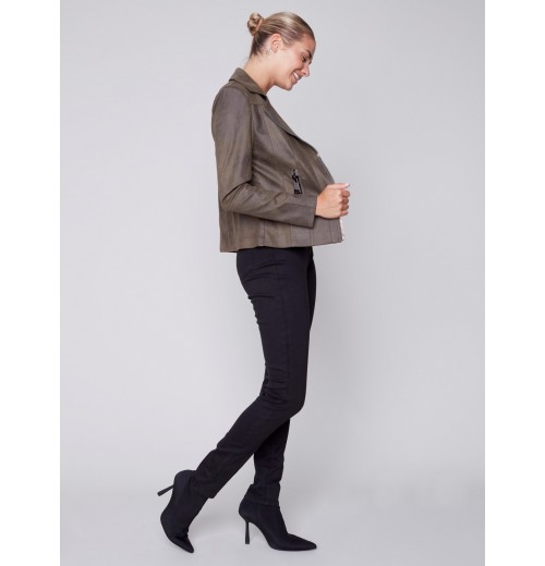 Vintage Faux Leather Perfecto Jacket - Spruce Vintage Faux Leather Perfecto Jacket - Spruce