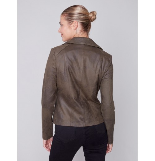 Vintage Faux Leather Perfecto Jacket - Spruce Vintage Faux Leather Perfecto Jacket - Spruce