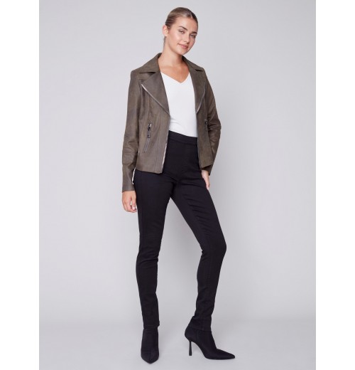 Vintage Faux Leather Perfecto Jacket - Spruce Vintage Faux Leather Perfecto Jacket - Spruce