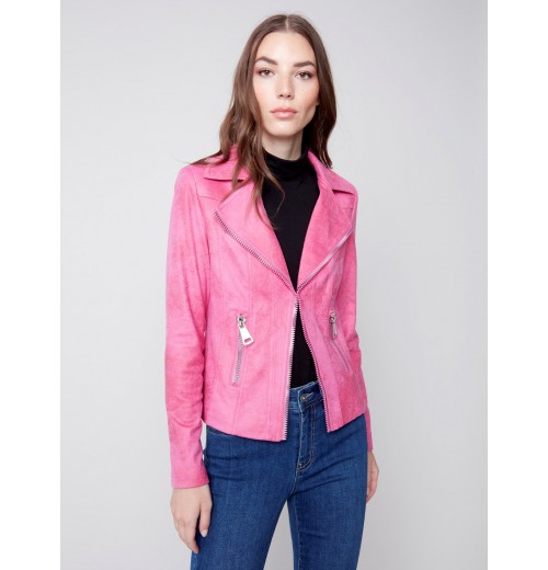 Vintage Faux Leather Perfecto Jacket - Orchid Vintage Faux Leather Perfecto Jacket - Orchid