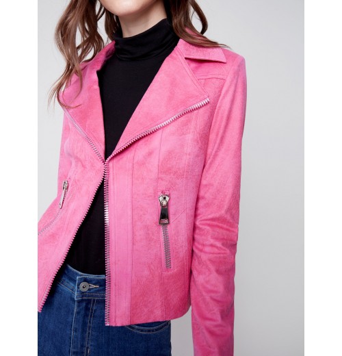 Vintage Faux Leather Perfecto Jacket - Orchid Vintage Faux Leather Perfecto Jacket - Orchid