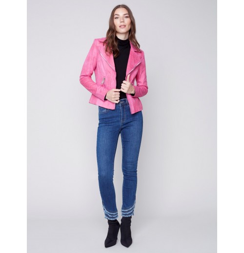 Vintage Faux Leather Perfecto Jacket - Orchid Vintage Faux Leather Perfecto Jacket - Orchid