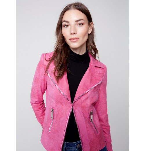 Vintage Faux Leather Perfecto Jacket - Orchid Vintage Faux Leather Perfecto Jacket - Orchid