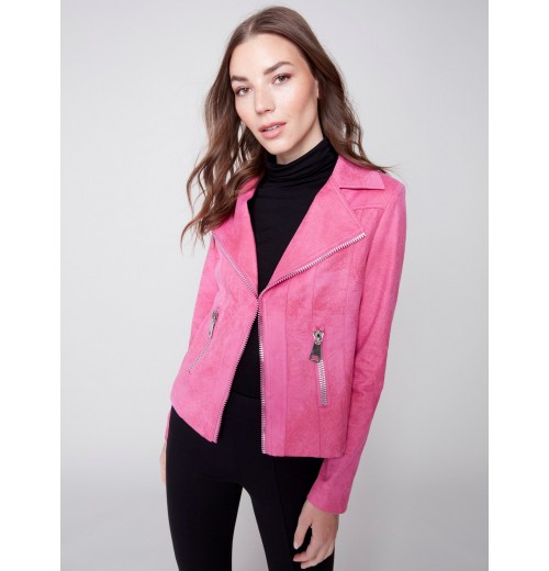 Vintage Faux Leather Perfecto Jacket - Orchid Vintage Faux Leather Perfecto Jacket - Orchid