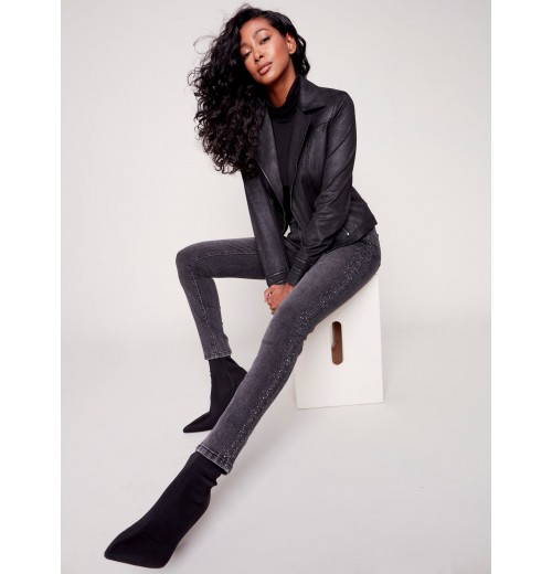 Vintage Faux Suede Perfecto Jacket - Black Vintage Faux Suede Perfecto Jacket - Black