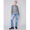 Washed-Out Color Effect Sweater - Spruce Washed-Out Color Effect Sweater - Spruce
