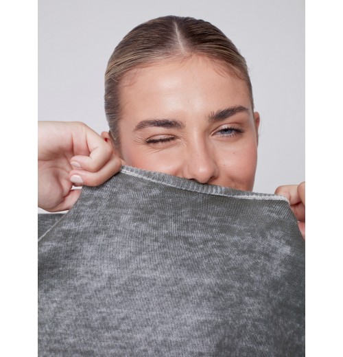 Washed-Out Color Effect Sweater - Spruce Washed-Out Color Effect Sweater - Spruce