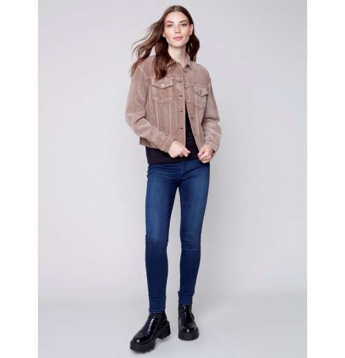 Washed-Out Corduroy Jacket - Truffle Washed-Out Corduroy Jacket - Truffle