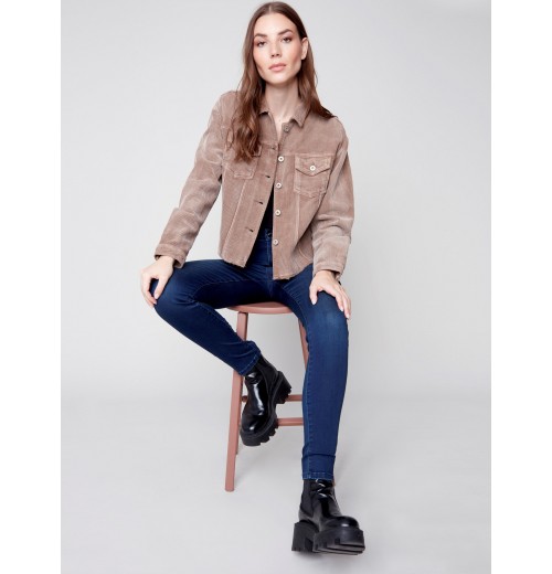 Washed-Out Corduroy Jacket - Truffle Washed-Out Corduroy Jacket - Truffle