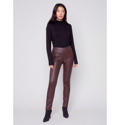 Wax Twill Pull-On Pants - Chocolate Wax Twill Pull-On Pants - Chocolate