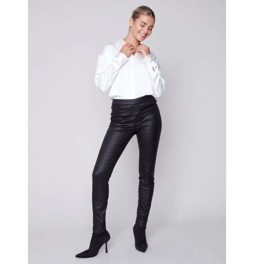 Wax Twill Pull-On Pants - Black Wax Twill Pull-On Pants - Black