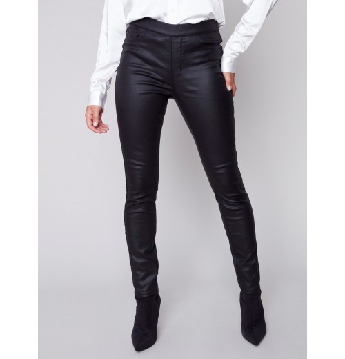 Wax Twill Pull-On Pants - Black Wax Twill Pull-On Pants - Black