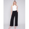 Wide Leg Pants with Drawstring - Black Wide Leg Pants with Drawstring - Black