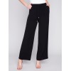Wide Leg Pants with Drawstring - Black Wide Leg Pants with Drawstring - Black