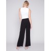 Wide Leg Pants with Drawstring - Black Wide Leg Pants with Drawstring - Black