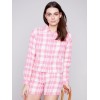 Yarn Dye Cropped Checkered Jacket - Light Punch Yarn Dye Cropped Checkered Jacket - Light Punch