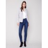Yarn Dye Plaid Blazer - Light Gray Yarn Dye Plaid Blazer - Light Gray