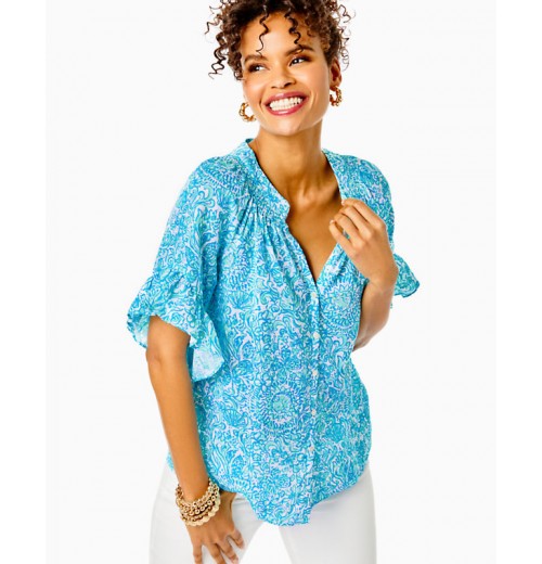 Tayla Short Sleeve Linen Top Tayla Short Sleeve Linen Top
