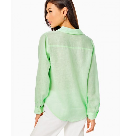 Sea View Linen Button Down Top Sea View Linen Button Down Top