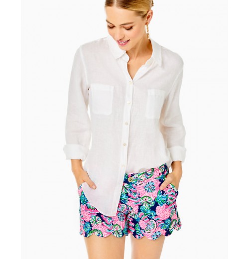 Sea View Linen Button Down Top Sea View Linen Button Down Top
