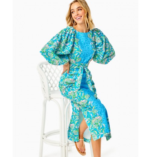 Barbara 3/4 Sleeve Cotton Maxi Dress Barbara 3/4 Sleeve Cotton Maxi Dress
