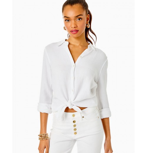 Geanie Button Down Top Geanie Button Down Top
