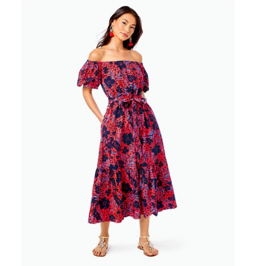 Tamie Off-the-Shoulder Midi Dress Tamie Off-the-Shoulder Midi Dress