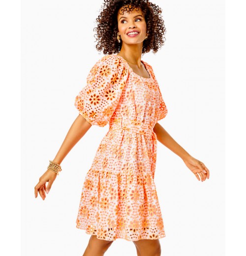 Kerrigan Elbow Sleeve Eyelet Dress Kerrigan Elbow Sleeve Eyelet Dress