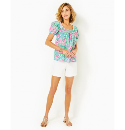 Keating Short Sleeve Linen Top Keating Short Sleeve Linen Top