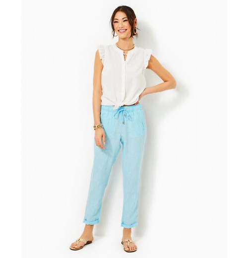 31" Taron Mid-Rise Linen Pant 31" Taron Mid-Rise Linen Pant