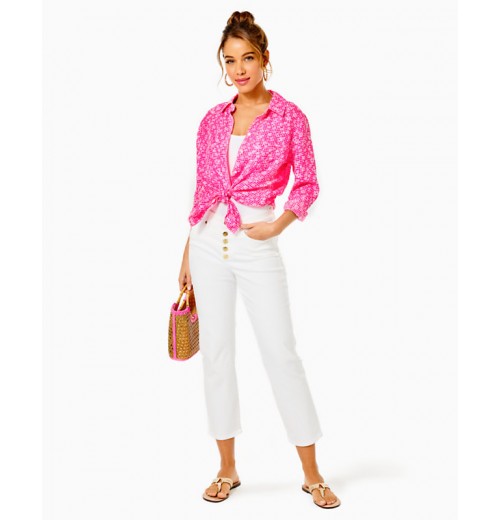 Sea View Linen Button Down Top Sea View Linen Button Down Top