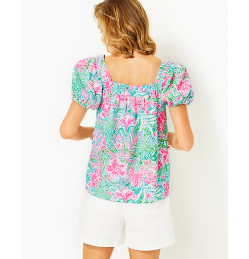 Keating Short Sleeve Linen Top Keating Short Sleeve Linen Top