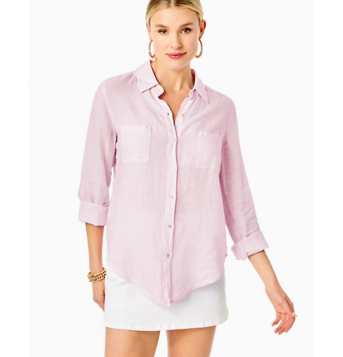 Sea View Linen Button Down Top Sea View Linen Button Down Top