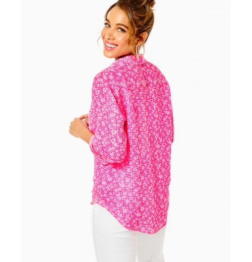 Sea View Linen Button Down Top Sea View Linen Button Down Top