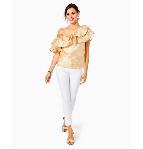 Trixie One-Shoulder Ruffle Top Trixie One-Shoulder Ruffle Top