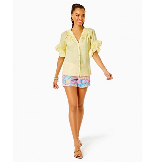 Tayla Short Sleeve Linen Top Tayla Short Sleeve Linen Top