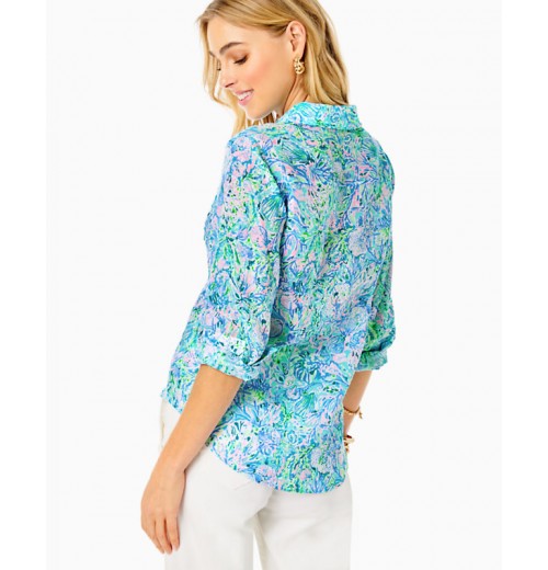 Sea View Linen Button Down Top Sea View Linen Button Down Top
