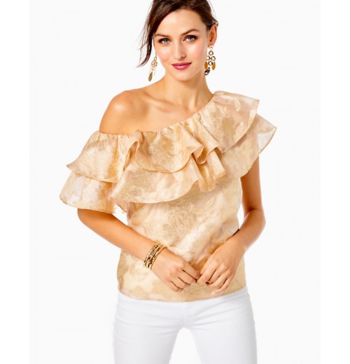 Trixie One-Shoulder Ruffle Top Trixie One-Shoulder Ruffle Top