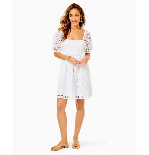 Kay Short Sleeve Eyelet Dress Kay Short Sleeve Eyelet Dress