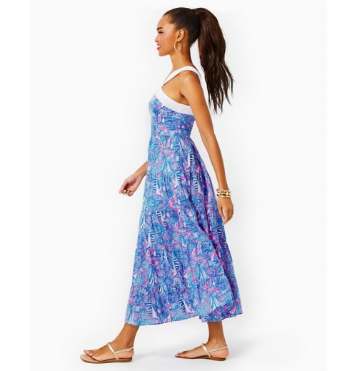 Jenette Cotton Halter Maxi Dress Jenette Cotton Halter Maxi Dress