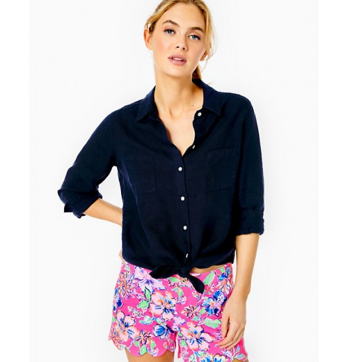 Sea View Linen Button Down Top Sea View Linen Button Down Top