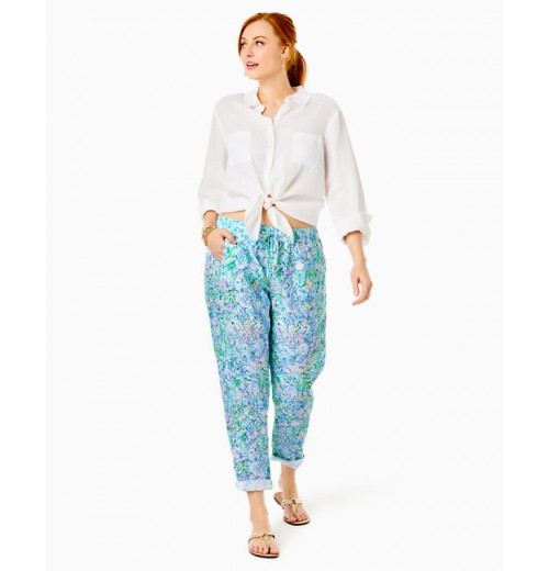 31" Taron Mid-Rise Linen Pant 31" Taron Mid-Rise Linen Pant
