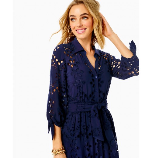 Amrita Eyelet Midi Dress Amrita Eyelet Midi Dress