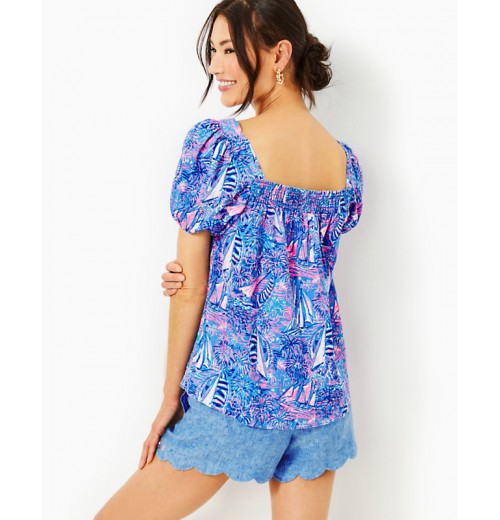 Keating Short Sleeve Linen Top Keating Short Sleeve Linen Top