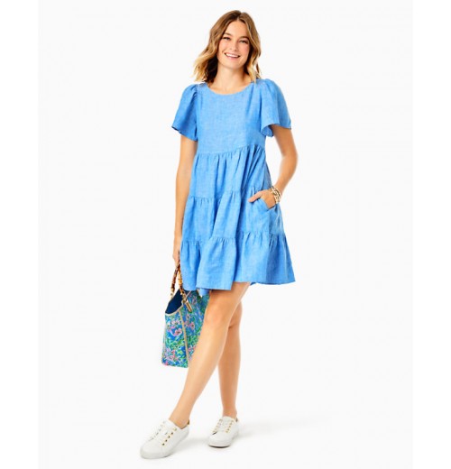 Jocelyn Short Sleeve Linen Dress Jocelyn Short Sleeve Linen Dress