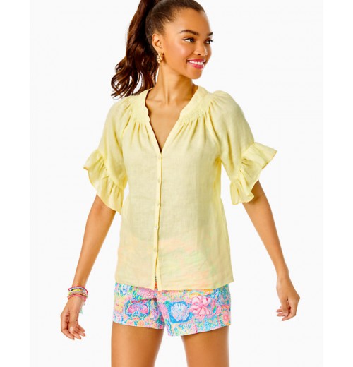 Tayla Short Sleeve Linen Top Tayla Short Sleeve Linen Top