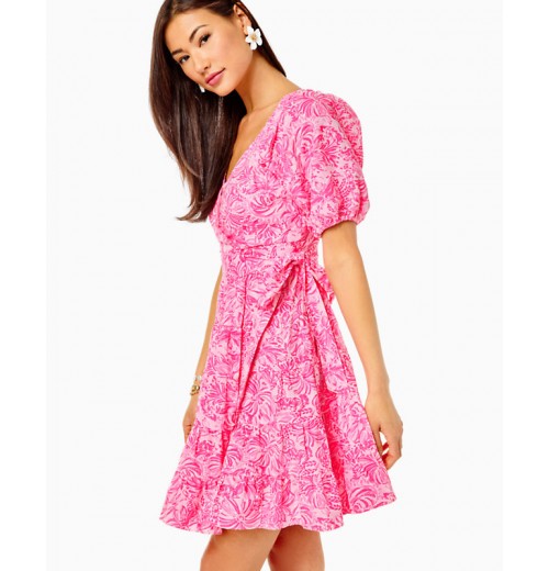 Iralee Linen Wrap Dress Iralee Linen Wrap Dress